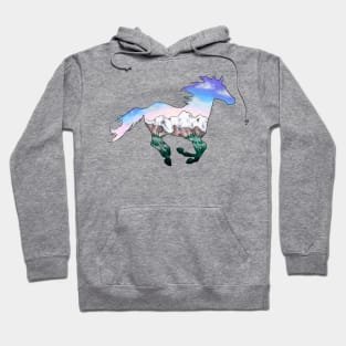 Galloping Horse Silhouette Hoodie